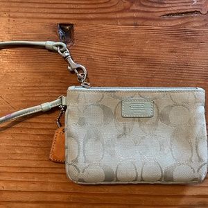 Used Light Blue Coach Wrist Purse/Clutch